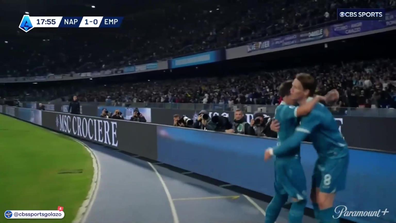 完美進(jìn)球！麥克托米奈中場(chǎng)帶球一條龍外圍勁射破門！